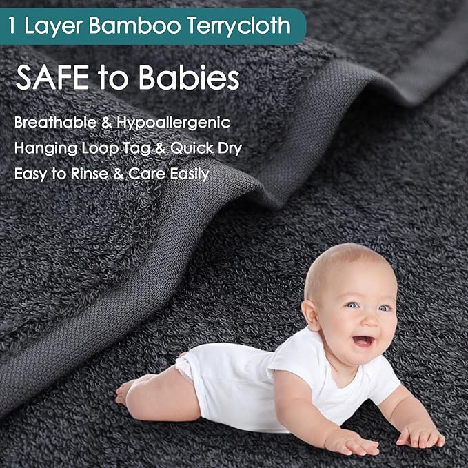 Baby Washcloths 12 Pack, 10x10 inch Heavenly Soft Wash Cloths for Face and Body, Gentle & Safe White Face Towels on Sensitive Skin, Baby Essentials Bath Shower Gifts for Infant Kid Toddler Children