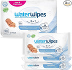 WaterWipes Sensitive+ Newborn & Baby Wipes, 3-In-1 Cleans, Cares, Protects, 99.9% Water, Unscented & Hypoallergenic, 180 Count (3 Packs)