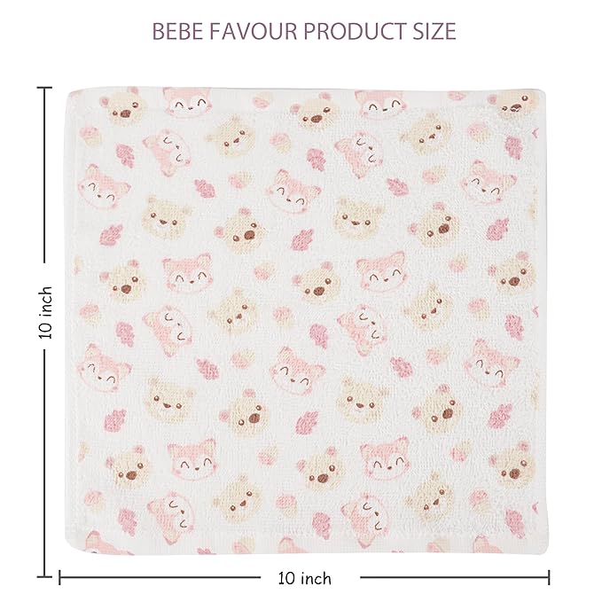 4 Pack Baby Washcloths 100% Cotton Soft and Absorbent Terry Wash Cloths for Sensitive Skin Face Hand Body Burp Rag Wipes Essentials for Newborns Infants Toddlers Girls Boys
