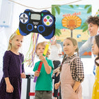 WERNNSAI Video Game Piñata - Game Controller Piñata Bundle with Blindfold and Bat for Boys Kids Piñata Gaming Theme Party Decoration Supplies Pull String Piñata for Birthday Party Celebration Blue