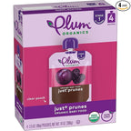 Plum Organics Just Prunes, 4+ Months - Organic Baby Food Pouches, 3.5 oz Pouch (Pack of 4)