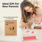 1-Pack Inkless Baby Hand and Footprint Kit - Mess Free Ink Pad for Newborn Keepsake, Dog Nose & Paw Print Kit, Clean Touch Ink Pad for Baby Hand & Footprints, Ideal New Mom Gifts (Candy Pink, J)