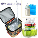 Breastmilk Cooler Bag with Ice Pack Fits 4 Baby Bottles Up To 9 Ounce Insulated cooler Bag Breast Milk Cooler on the Go with Strap Baby Bottle Cooler Bag for Nursing Mom Daycare or Travel