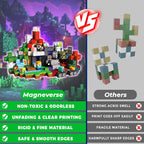 300 PCS 0.8in Magnetic Blocks - Magnet Toys for Kids, Magnetic Building Blocks Cubes, Stacking Magnets, School STEM Toys Birthday Gifts for Boys and Girls Age 3+ Years Old (Theme: Portal)