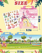 Benresive Reusable Sticker Book for Toddlers 2-4 Years, Fun Travel Stickers for Kids, Waterproof Sticker Books for Toddlers 1-3, Crafts Activities for Todddlers 1-3 2-4 3-5 - Princess