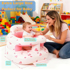 Thickened Inflatable Baby Seat, Sit Me Up Floor Seat for Babies 3-36 Months with Tray, Sitting Support Infant Chair, Built in Air Pump