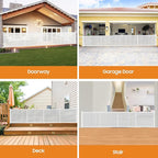 160" Retractable Baby Gates, 42" Extra Tall Upgraded Child Safety Gate with Reinforced Strip Design, Prevent from Crawling Underneath, Extra Wide Dog Gate Baby Gates for Stairs Doorways Indoor Outdoor