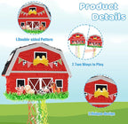 WERNNSAI Red Farm Animal Piñata - Farm Baby Shower Decorations Animal Pinata Party Game for Kids Birthday Celebrations Milk Farm Party Favor Supply with Bat Blindfold