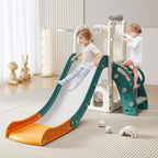 Toddler Slide Baby Slide for Toddlers Kids with Basketball Hoop Telescope Indoor Outdoor Slide Playset Playground