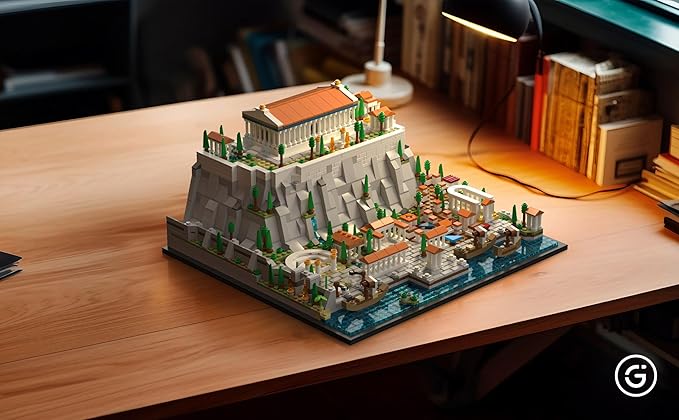 Architecture The Acropolis in Athens Building Sets; Collectible Model for Adults; Home Décor Model Building Kit, Creative DIY Activity, Famous Landmarks Collection (1947 Pieces)