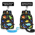 Accmor Toddler Backpack Leash, Cute Kids Backpack with Anti Lost Wrist Link, Mini Child Backpack Leash Baby Walking Harness for Travel, Small Dinosaur Backpack Tether for Boys Ages 1-3