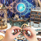 DIY Book Nook Kit, Miniature Dollhouse Booknook Kit, 3D Wooden Puzzle Bookend Bookshelf Insert Decor Diorama Kit with LED Light for Teens and Adults (Star Map Secrets)