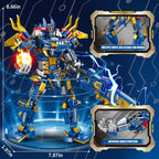 STEM 2 in 1 Pterosaur Dinosaur Building Kits, Transforming Mech Robot Building Sets for Kids Boys 6-10, Compatible with Lego Dinosaur Park World, Educational Gift Toy for Adults (511 PCS)