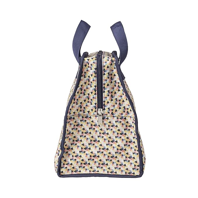 Dr. Brown's Fold & Freeze Bottle Tote, Travel Baby Bottle Insulated Cooler Bag, Store Up to 6 Baby Bottles, Geometric Multicolor, BPA Free