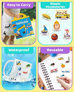 Benresive Reusable Sticker Books for Kids 2-4, Sticker Books for Toddlers 1-3 2-4, Toddler Travel Toys Activities Crafts Gifts - Farm, Space and Vehicle