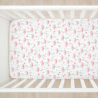 HonestBaby Unisex-Baby Fitted Crib Sheets Set Standard Mattress, 100% Organic Cotton Baby Boys, Girls, Neutral, 1 Pack - Flower Power, One Size