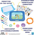 Spirograph Jr Bluey Toys - Toddler Arts and Crafts, Drawing Art Kit, Toddler Activities, Bluey Stickers, Drawing Pad, Jumbo Gears, Washable Markers, Unleash Your Child Inner Artist, Ages 3+