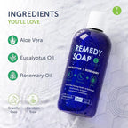 Truremedy Naturals Eucalyptus Rosemary Body Wash - Therapeutic and Relaxing Body Wash for Men and Women - Hydrating and Soothing Shower Gel - Organic Eucalyptus, Rosemary, Jojoba, Aloe - 12oz