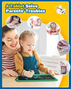 TEKFUN LCD Writing Tablet for Kids, 12inch Large Doodle Board Erasable Drawing Board, Zero Mess Coloring Travel Car Trip Toys for Toddler, Kids Birthday for Age 3-10 Boys & Girls