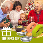 Toddler Utensils - Baby Forks and Spoons Set - Kids Stainless Steel Silverware - Children Safe - Self Feeding - Dishwasher Safe (Orange + Green)