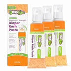 Boogie Diaper Rash Paste, Maximum Strength 40% Zinc Oxide, Mess-Free Applicator, Soothes Baby Bum, Diaper Bag Essential, 4oz (Pack of 3)