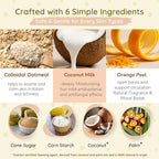 WIISH Baby Oatmeal Bubble Bath - Baby Bubble Bath for Sensitive Skin with 30% Colloidal Oatmeal | Orange + Coconut | Healing Ingredient, Soothing Itchiness, Rashes, Dryness 32 oz (520g)