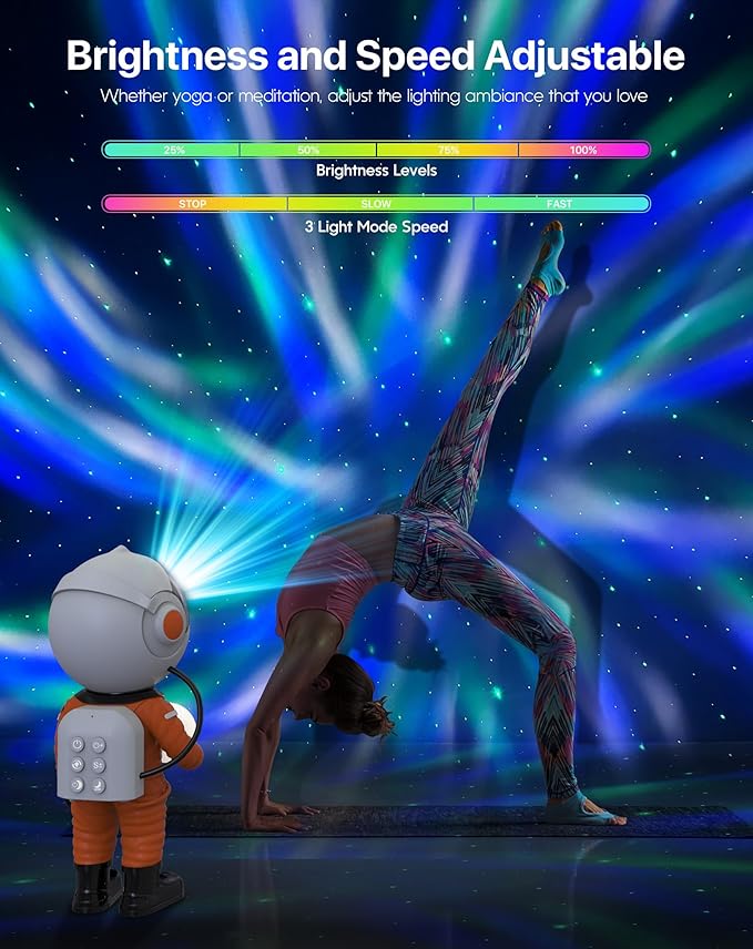 Rossetta Astronaut Galaxy Projector, Star Projector for Bedroom, LED Night Light for Kids Room with Timer and Remote, Room Decor Aesthetic, Home Decor, Gifts for Adults, Teens, Christmas, Birthday