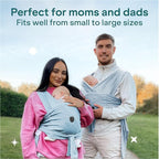 Koala Babycare Baby Carrier Wrap, Easy to Wear As a T-Shirt - Original Baby Carrier Newborn to Toddler - Sling One Size Fits All - Baby Wraps Carrier Up to 22lbs