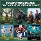 10-30x25 Small Compact Binoculars for Adults - WOZEL High Powered Zoom Binoculars for Bird Watching Hunting Hiking Travel Sports - Lightweight Binocular with Large & Bright Field of View for Kids