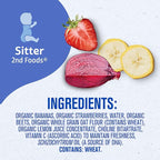 Gerber Stage 2 Baby Food, Organic Banana Strawberry Beet Oatmeal, Baby Puree, 12PK