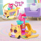 Disney Junior SuperKitties Purr ‘N’ Go Lights and Sounds Playset, 10 Pieces, Articulated Figures