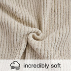 SeaRoomy Knit Throw Blanket,Super Soft Cozy Reversible Waffle Blanket,Warm Fluffy Fuzzy Plush Lightweight Double-Side Blanket for All Seasons for Couch,Sofa,Bed (Khaki,50"x70")