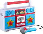eKids Sing Along Boom Box Speaker with Microphone, Kids Karaoke Machine with Built in Music (Mother Goose)