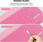 MoKo Passport Holder Family for Men and Women, RFID Travel Passport Wallet with Multiple Compartments, Travel Document Organzier for Cards, ID, Tickets, Keys, Pink