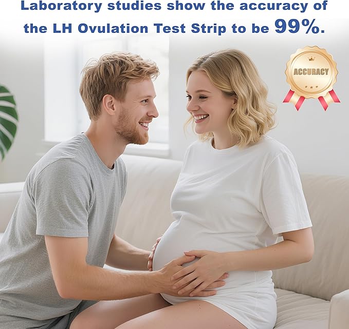 Ovulation Test Strips, Bulk Ovulation Tests, Fertility Tests with Collection Cups, Accurate LH Test for Home, Ovulation Predictor Kit, 5mm Wider 25 MIU/mL (40 Count)
