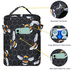 Breastmilk Cooler Bag with Ice Pack Fits 4 Baby Bottles Up to 9 Ounce Insulated Baby Bottle Bag Breast Milk Cooler on The Go with Strap Baby Bottle Cooler Bag for Nursing Mom Daycare or Travel