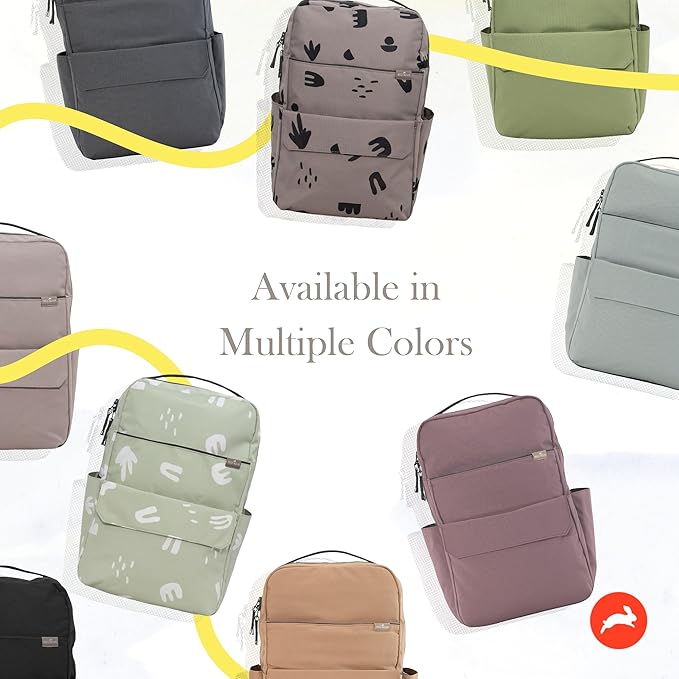 RED ROVR Roo Lightweight 1 LB Diaper Bag Backpack | 11 organizational pockets| Durable & Water-Resistant (Mauve)