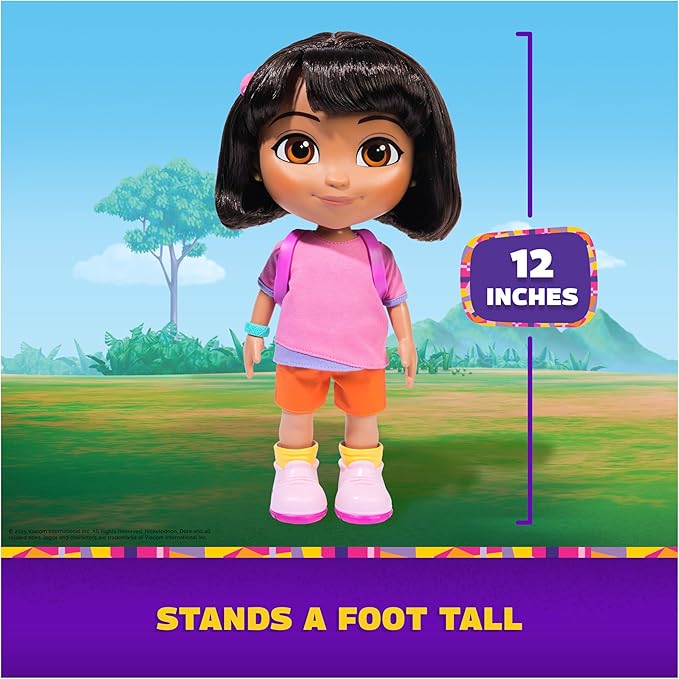 Dora, Sing & Explore Dora Doll with Music, Sound Effects, Bilingual Phrases, Doll Clothes & Accessories, Kids Toys for Girls & Boys Ages 3 and Up
