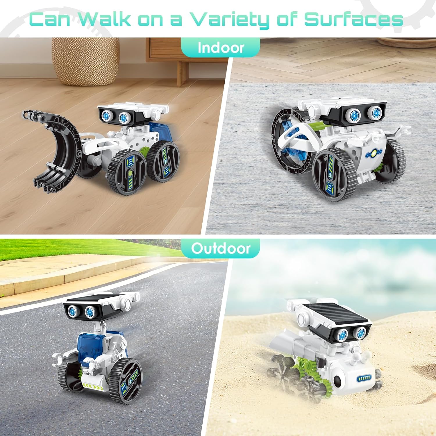 12-in-1 Solar Robot Kit for Kids 8-12, STEM Educational Building Toys with Solar & Battery Power, DIY Science Experiment Projects, Easter Birthday Gifts for Boys Girls Age 8 9 10 11 12 Years Old-Green