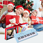 Kids Piano Keyboard, 37 Keys Portable Music Keyboard Early Learning Educational Electronic Music Piano Instrument Toys for 3 4 5 6 Year Old Boys and Girls (Blue)