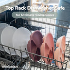 WeeSprout Suction Plates with Lids for Babies & Toddlers, 100% Silicone Dinnerware Stays Put, Divided Design for Picky Eaters, Microwave & Dishwasher Friendly, 3 Pack (Matte Pink, Purple, Blush Pink)