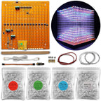 Mini 3D Led Cube DIY Electronics Kit Soldering Project Kit (3D16MINI-MULTI4-KIT)