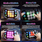 2024 New Fast Push Game Light Up Pop Fidget Toys,Its Electronic Handheld Game for Kids Teens Adults,Youth Quick Push Buttons Gamepad,Xmas Birthday Gifts Toys for Boys Girls,Ages 3 and Up(Black)