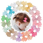 CÉLLOT Hair Clips for Girls - 20PCS Fully Lined Hair Bows Alligator Clips for Toddlers, Kids, Infants, and Babies