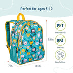 Wildkin 15-inch Kids Backpack – Durable, Padded, Adjustable for School & Travel - Party Animals