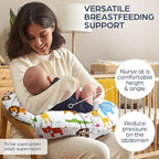 Niimo Nursing Pillow - 100% Cotton Breastfeeding Pillow Cover, Ergonomic Nursing Pillows for Breastfeeding, Machine-Washable Baby Pillow, Breastfeeding Pillows & Breastfeeding Essentials