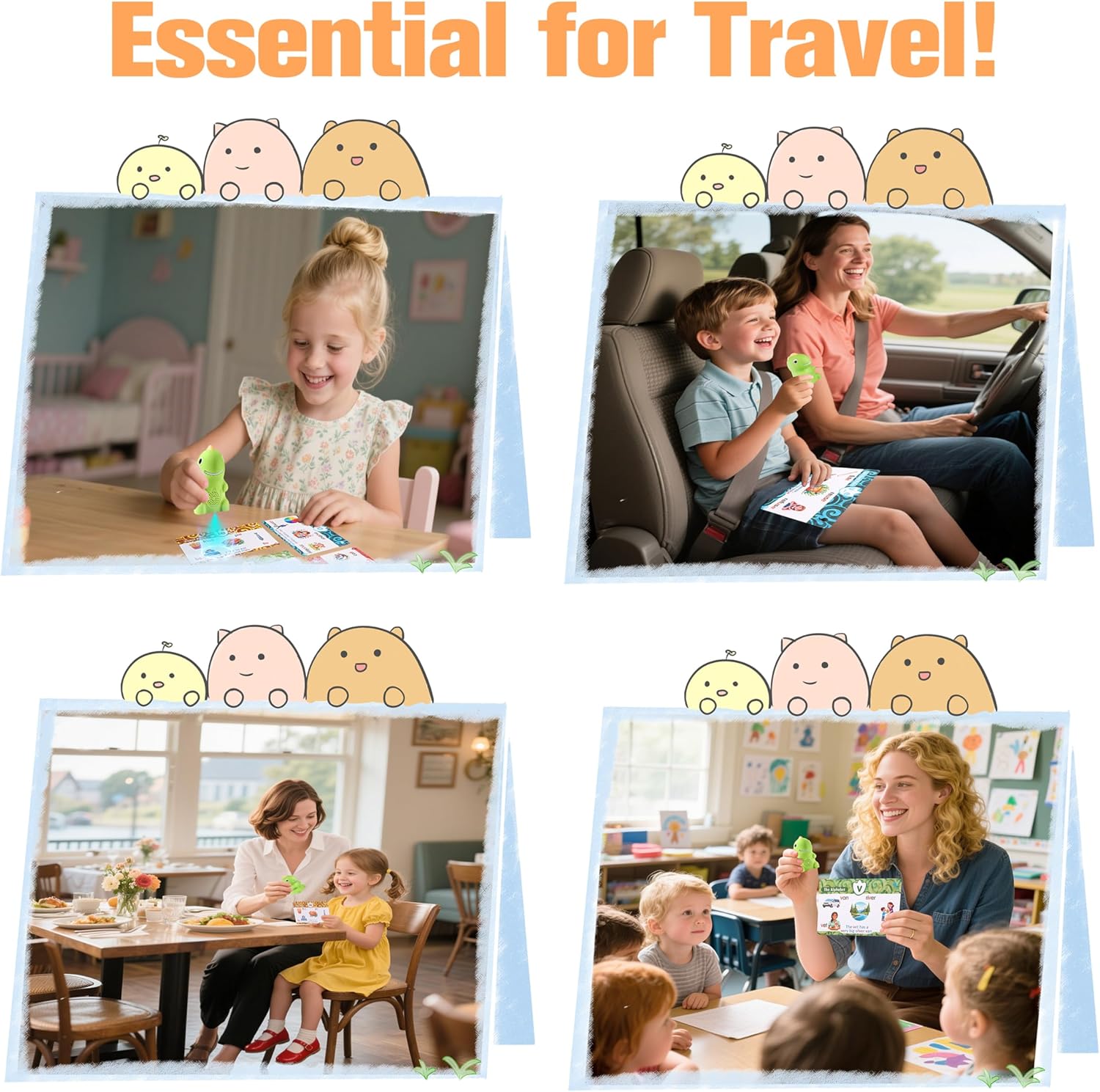 Phonics Flash Cards with Talking Pen for Homeschool Essentials -Hooked on Phonics Games for Kids Ages 4-8 Kindergarten Preschool Learning Activities, Interactive Dinosaur Learn to Read from 21 Stages