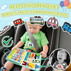 Busy Book for Toddlers 1-3 - Farm Montessori Toys Busy Board for 1 Year Old Boy Girl Gifts Educational Learning Activity Book Toddler Airplane Travel Toy 1+ Years Old Birthday Gift