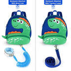 Accmor Toddler Harness Backpack Leash, Cute Dinosaur Backpacks with Anti Lost Wrist Link, Mini Child Leash Wristband Baby Protection for Walking, Keep Kids Close Tether Rein for Boys Aged 1-3 Years