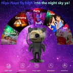 Astronaut Galaxy Projector Night Light,Star Projector Galaxy Light with Nebula,Starry Ceiling LED Lamp Space Buddy Projector with Timer and Remote for Bedroom,Kids Room Decor, Birthdays Gift(Black)
